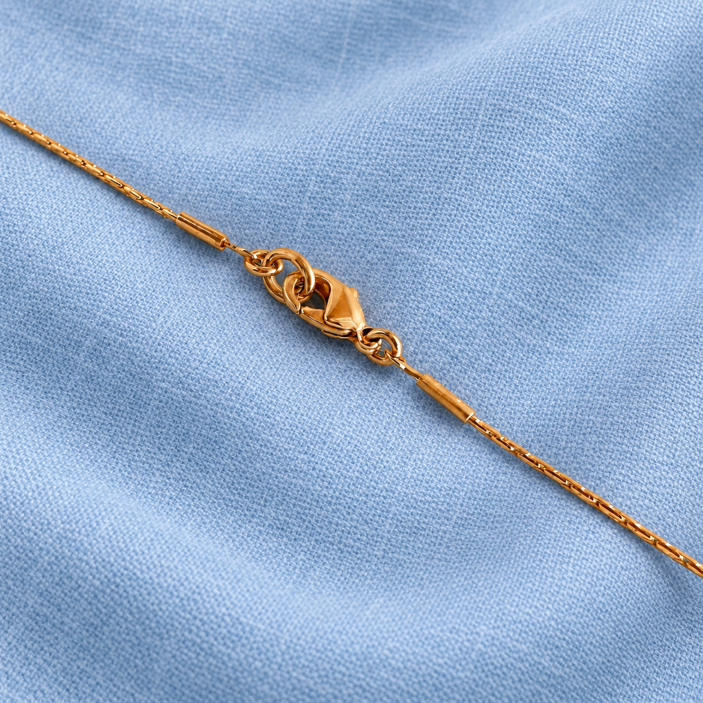 Dainty Beaded Necklace 24K Gold Platting with Glass Beads